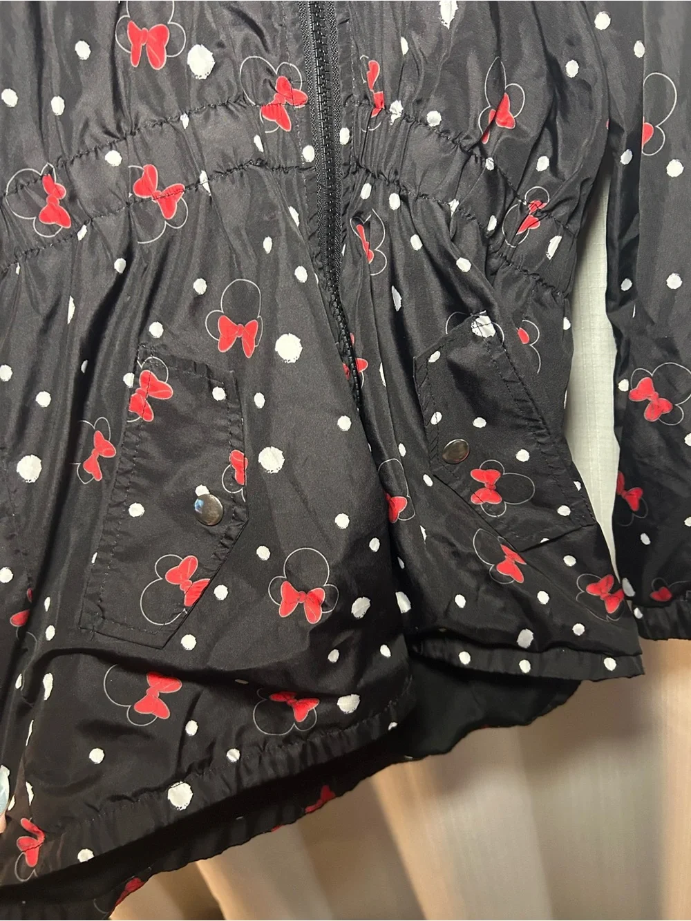 Betsey Johnson Black Hoodie with Pink and Red Bow Accents